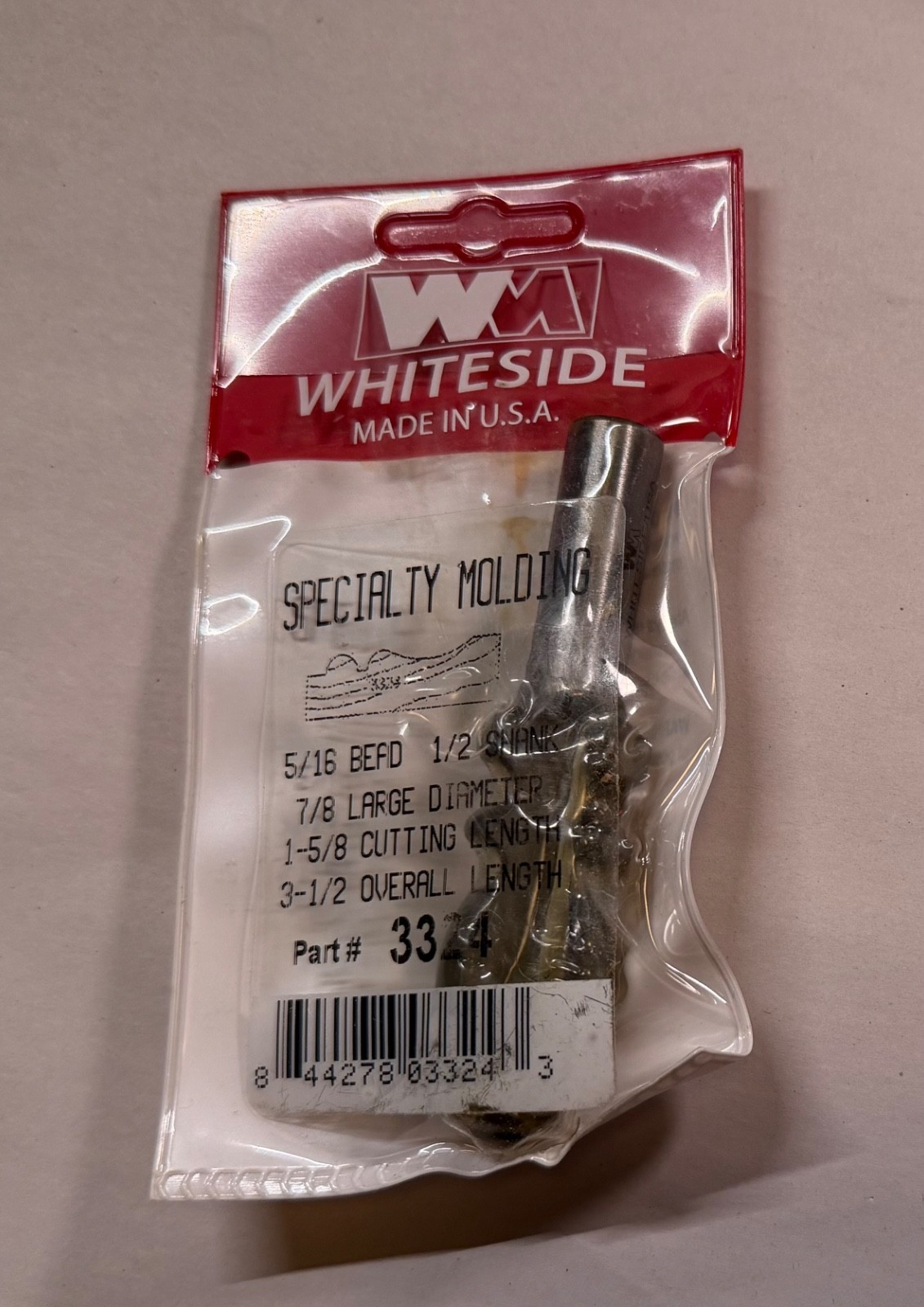 Whiteside 3324 Specialty Molding Router Bit, 1/2" Shank