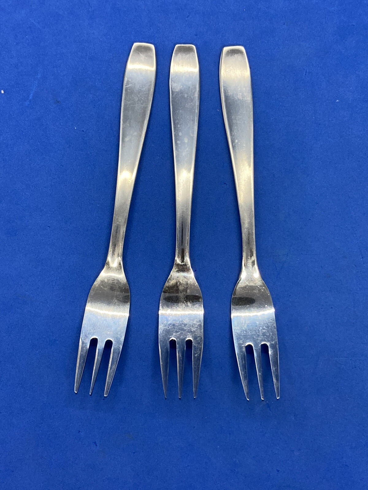 Lot Of 3 Clover Stainless Dessert Appetizer Forks Set 6