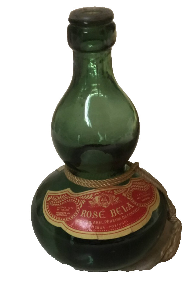 Empty VINTAGE Rose Bela Abel Pereira Da Fonseca Lisboa Portugal Wine Bottle  5"