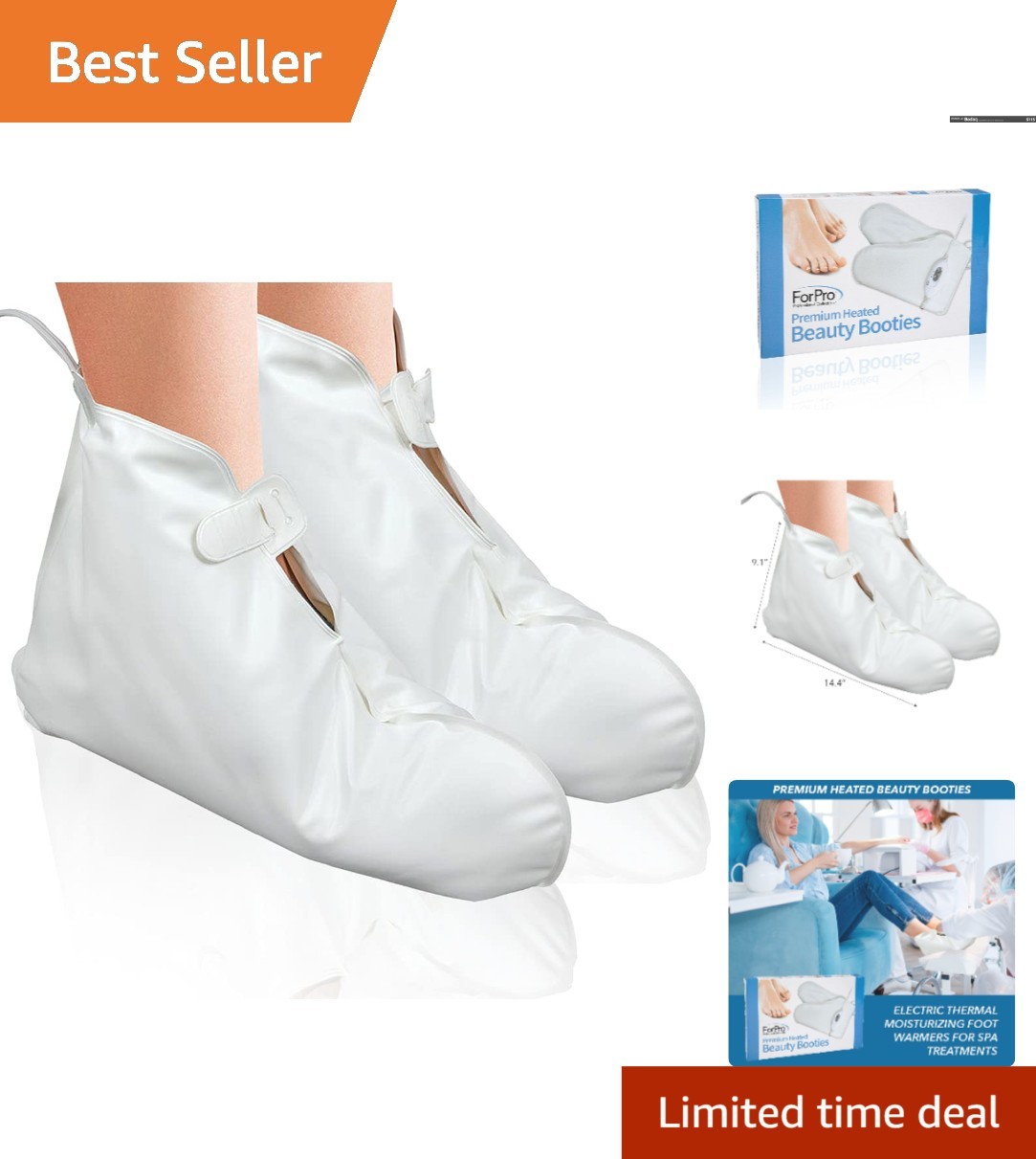 Luxury Heated Booties for Spa-Quality Relaxation - Quick Heating & Moisturizing