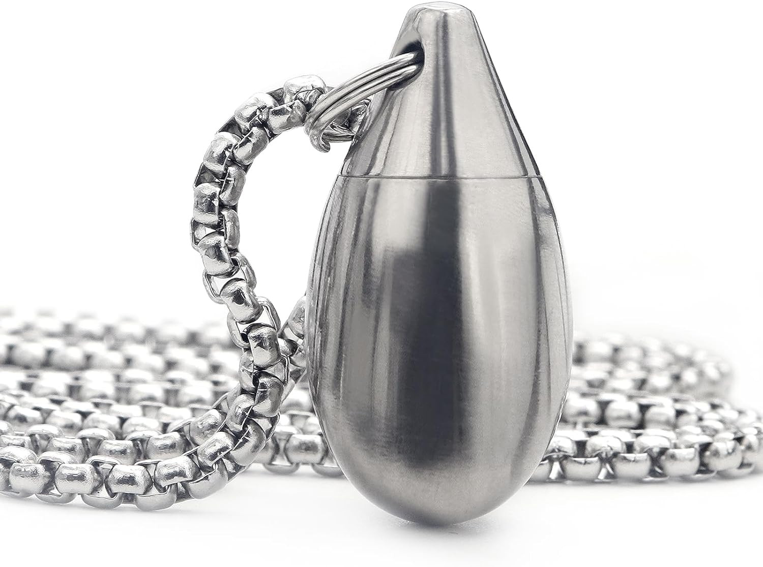 Pill Holder Necklace Nitro Pill Case Titanium Pill Container Necklace for Men Wo