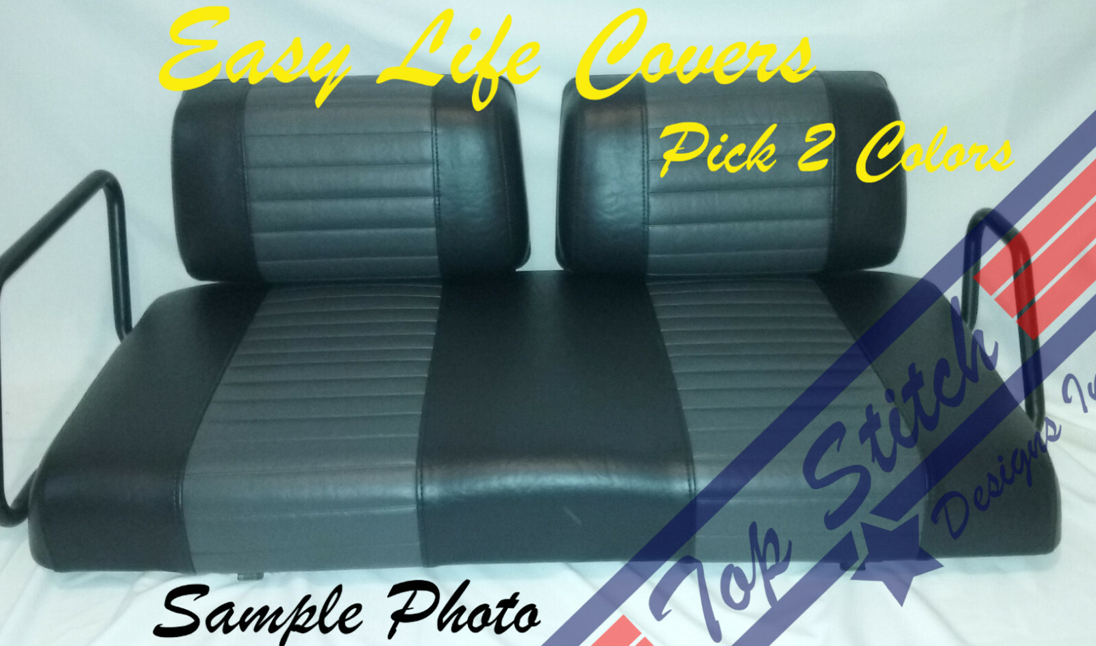 QUILT YAMAHA G 2,8,9 Golf Cart Custom Front&Rear Seat Covers Combo Staple On **