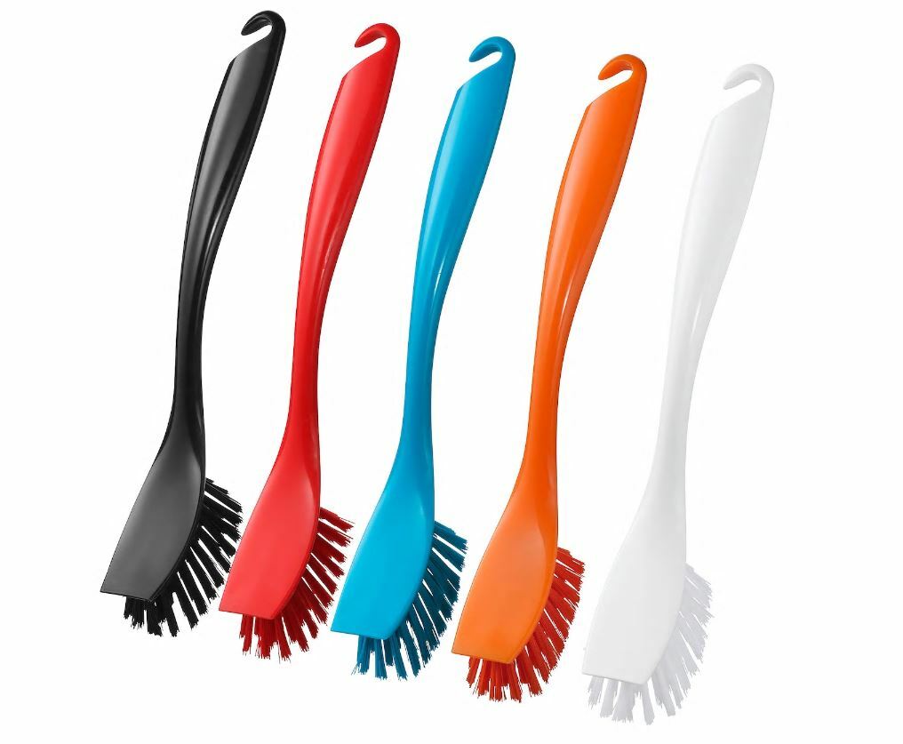 Lots 2 New IKEA Brush Dish Washing Brushes with Scraping Edge/The Angled Handle