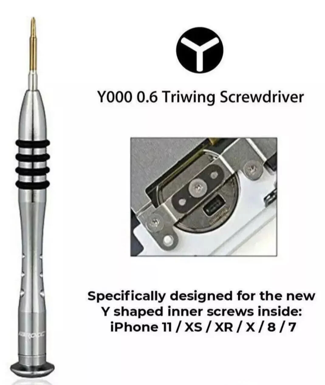 For New iPhone 12 11 XS XR X 8 7 0.6 Triwing Y Shaped Screwdriver Tool Y000 Pro