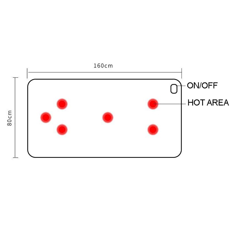 Electric Heated Blanket Fast Heating 3 Gear Portable USB Heated Mattress Outdoor