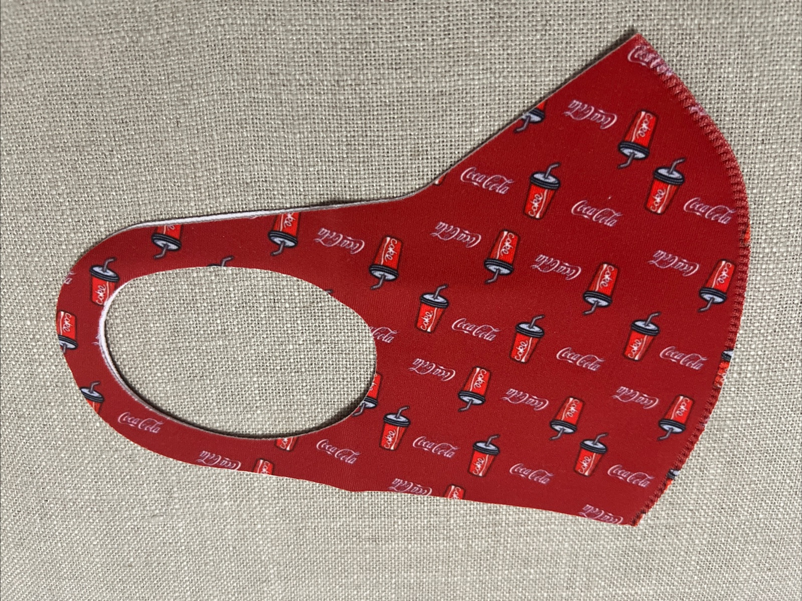 Fashion Red Mask Coke Print