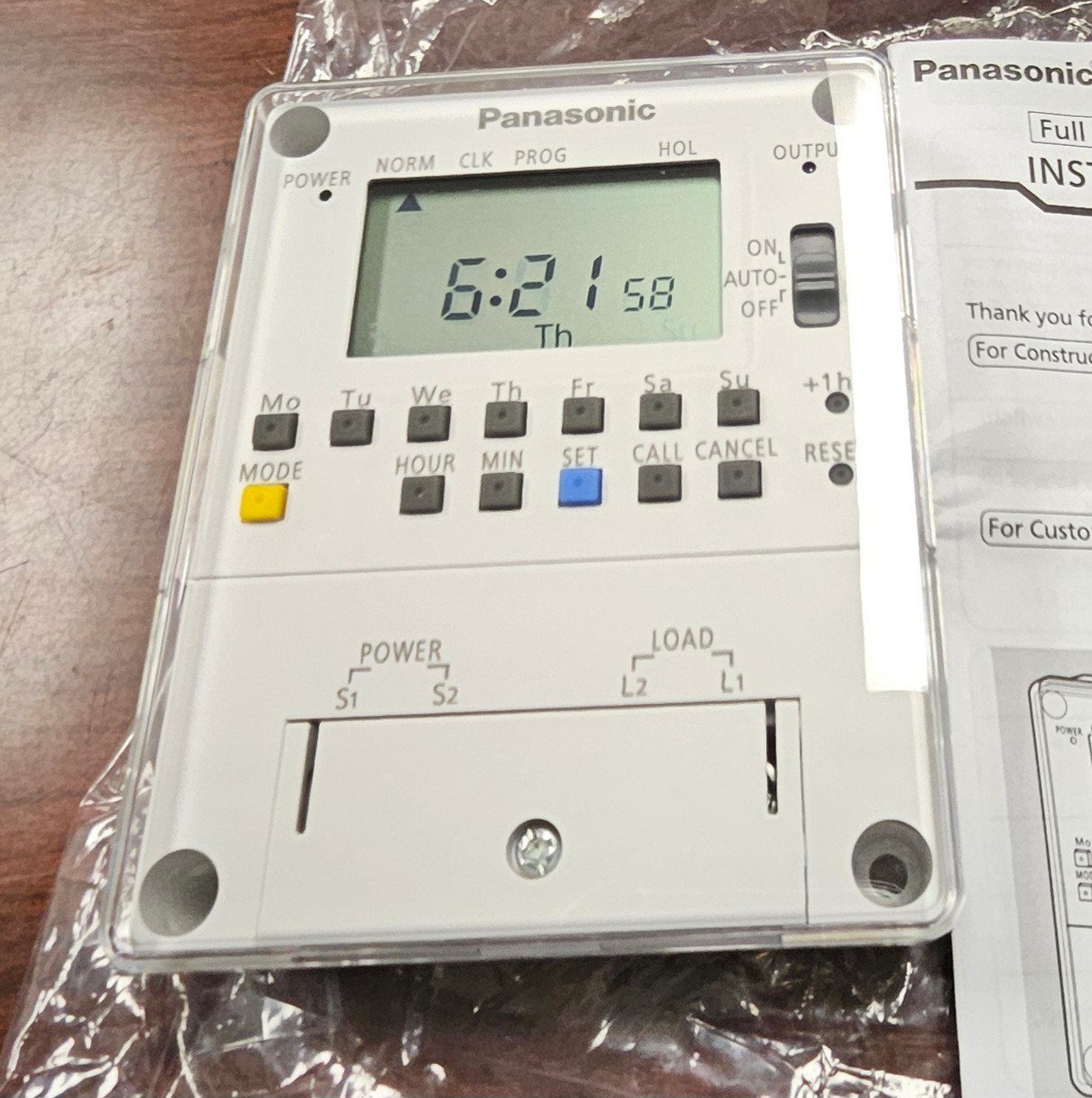 PANASONIC TIME SWITCH TB47 SERIES