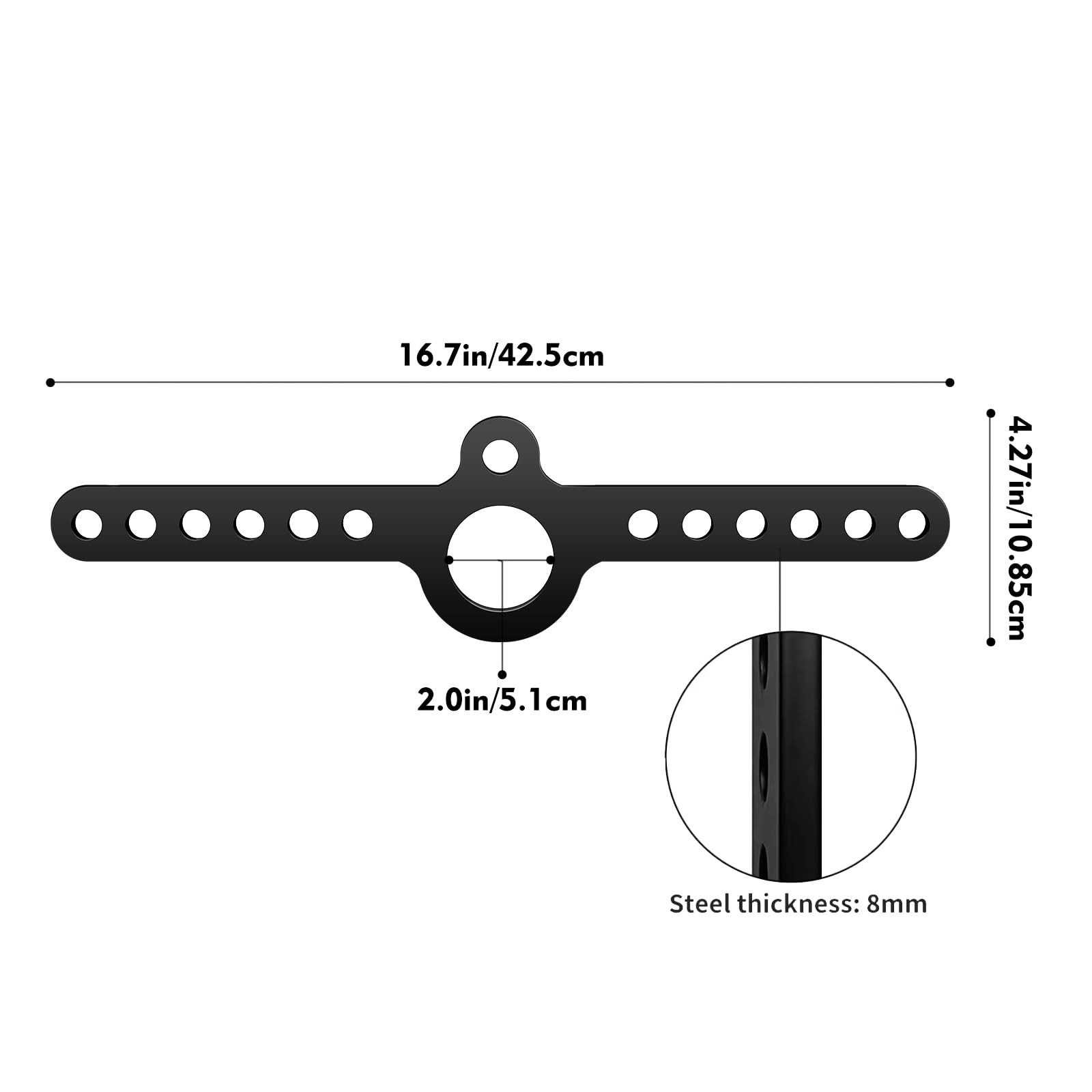 Spreader Bar Double to Single D Handle LAT Pull Down T Bar Cable Row Attachme...