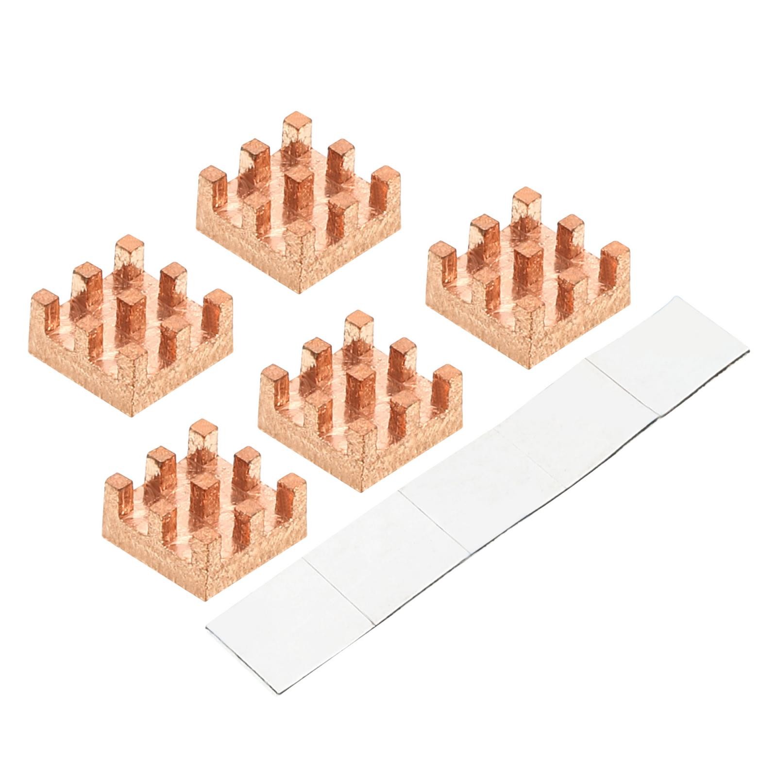 5pcs Copper Heatsink 6x6x3mm with Self Adhesive for IC Chipset Cooler