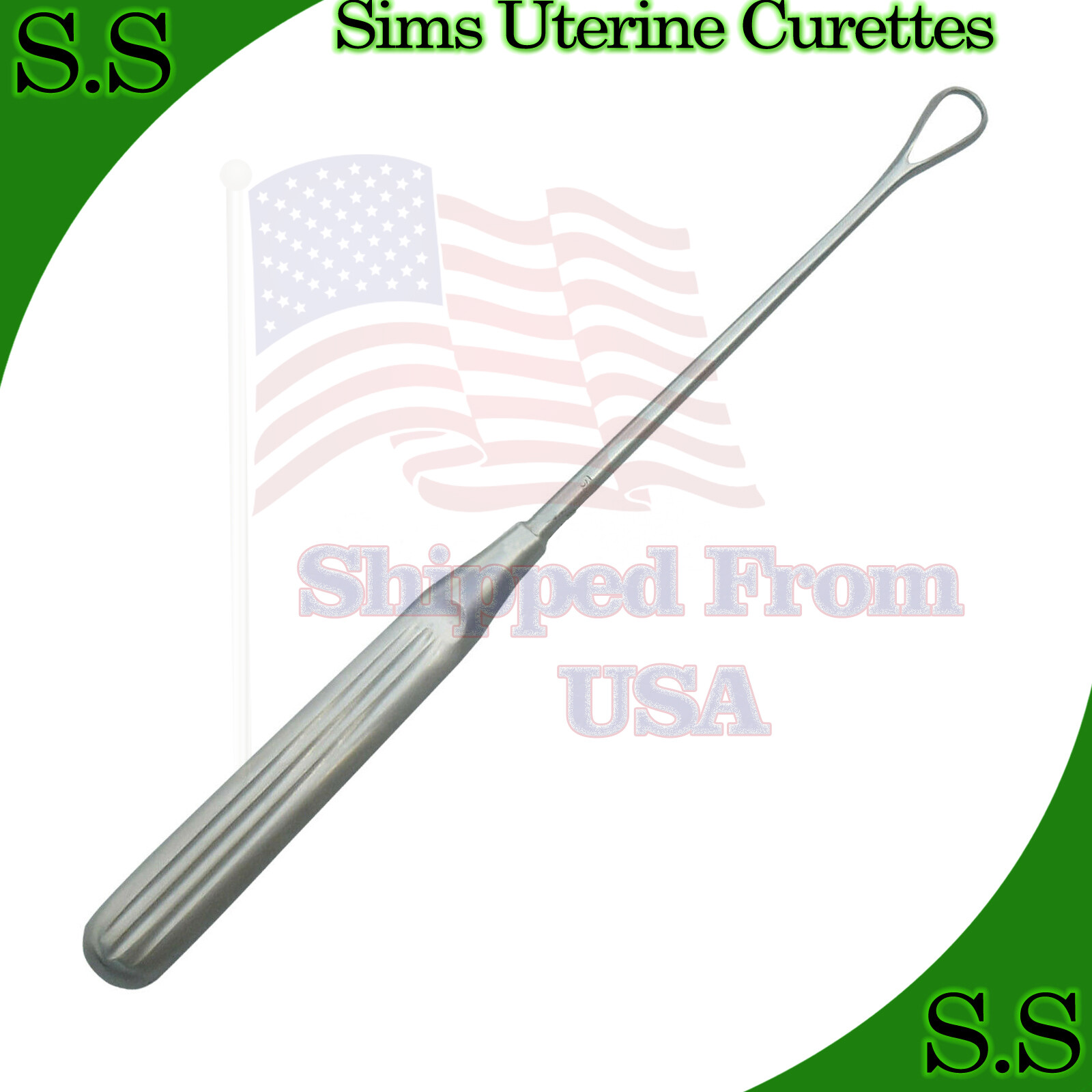 SIMS UTERINE CURETTES 11" (27.9CM) , SHARP BLADE, SIZE 3