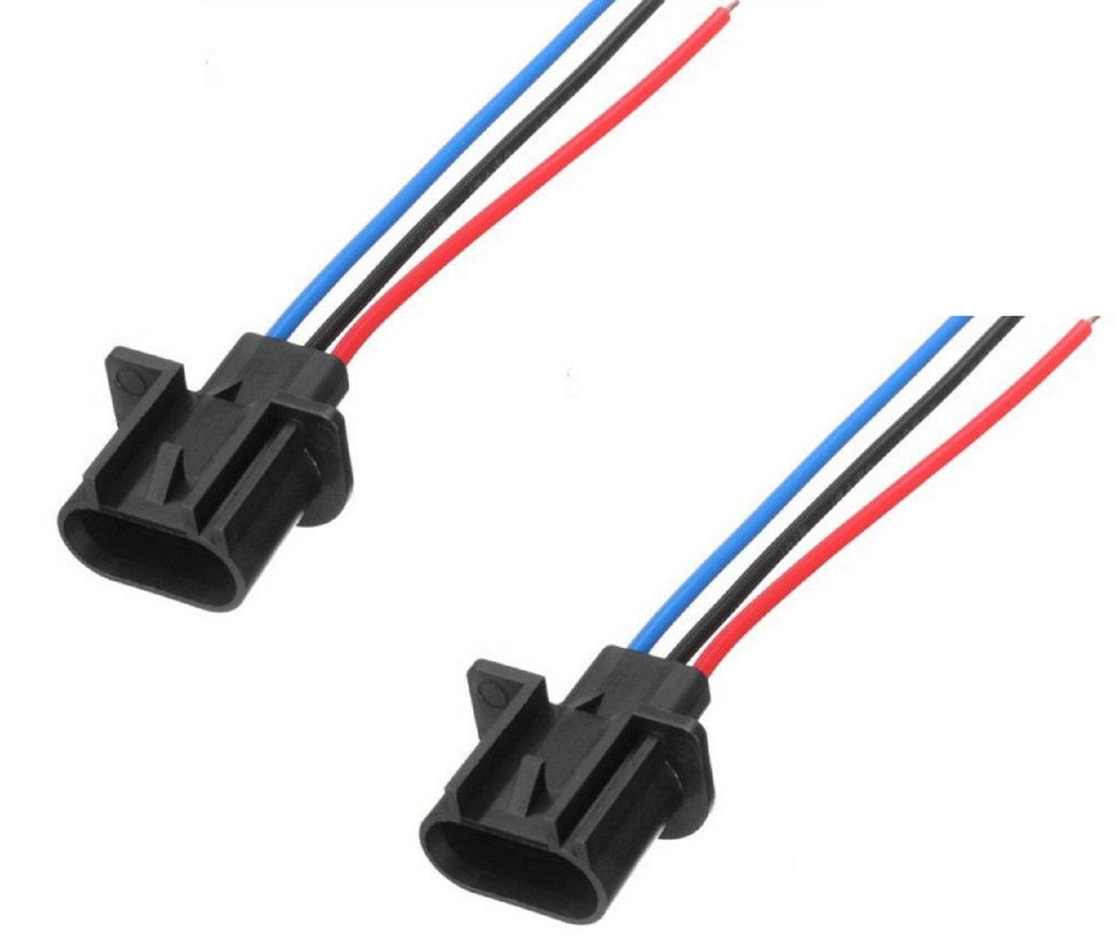 Wire Pigtail Male 9008 H13 Two Harness Head Light Replace Socket Plug Connector