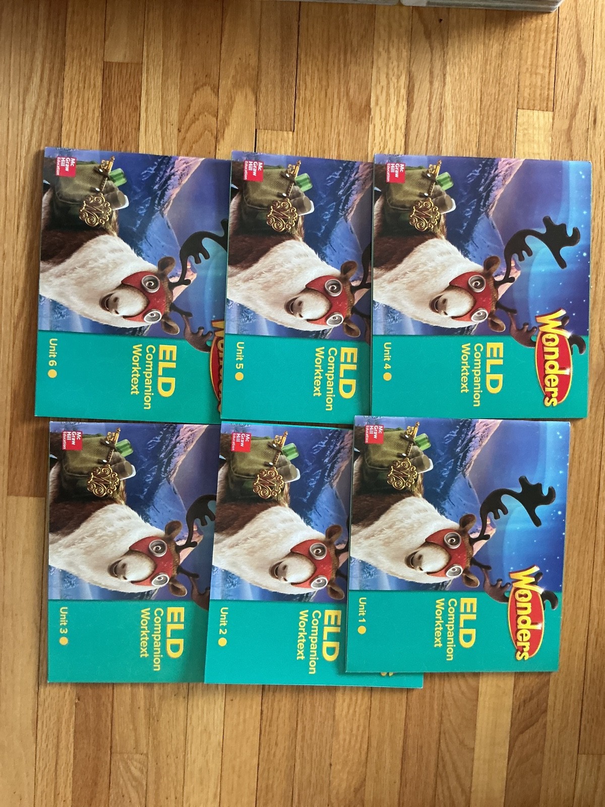 Set of 6 Wonders Grade 5 ELD Companion Worktext Units #1 thru #6 - Paperback
