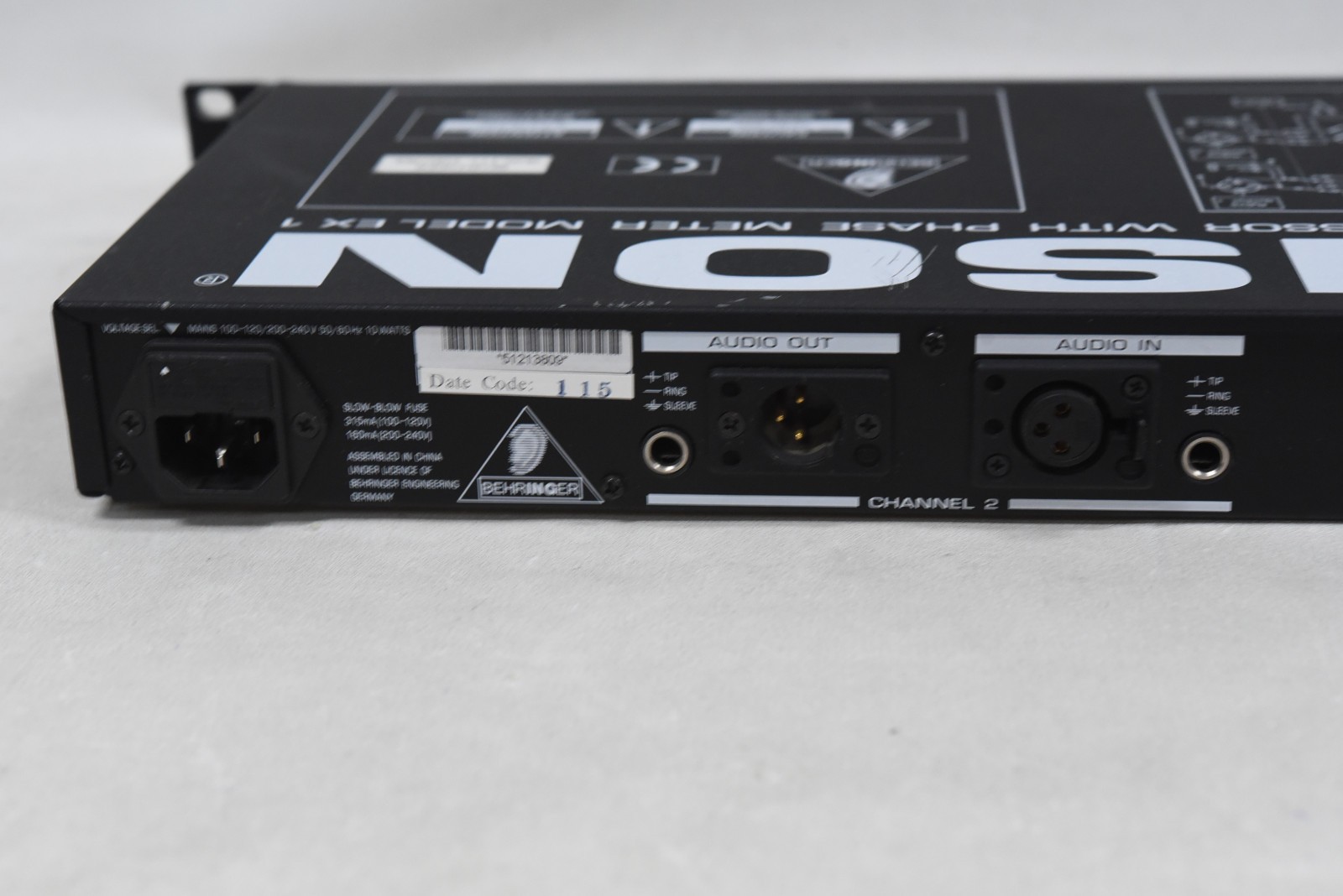 Behringer Edison EX-1 Stereo Image Processor Phase Meter Rack Mount Unit