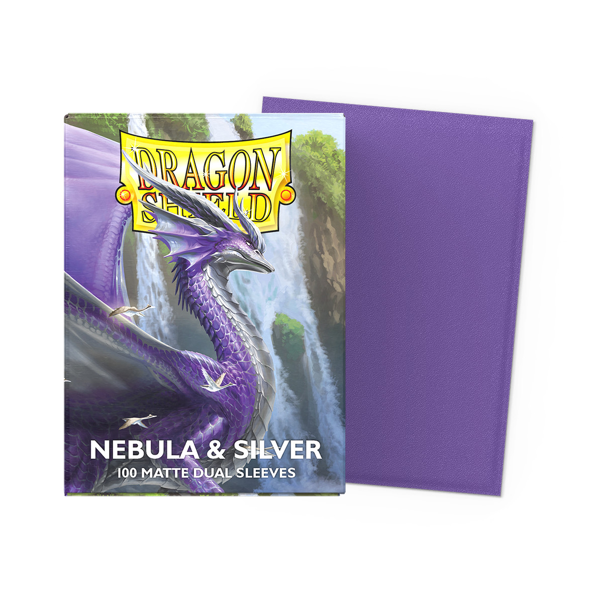 1 pack of 100 Dragon Shield Nebula Silver Dual Matte Standard Sized Card Sleeves