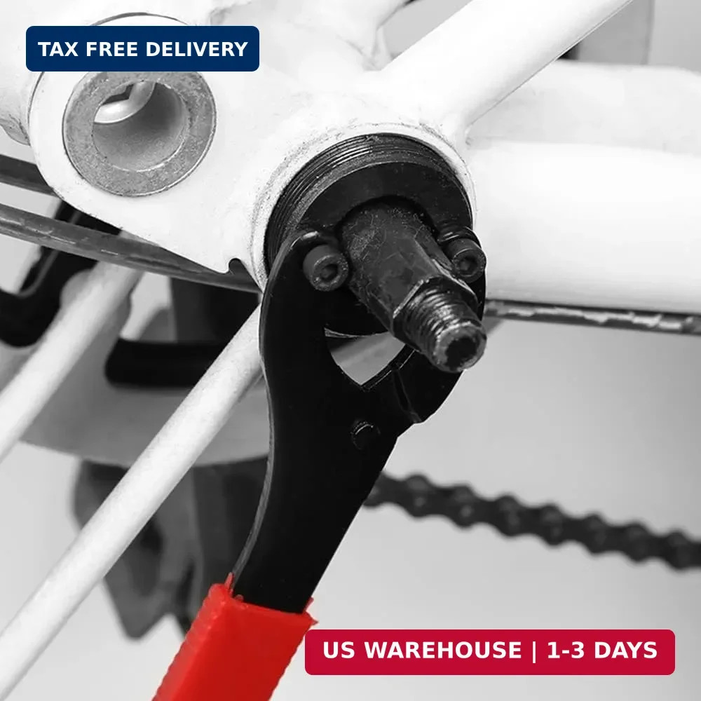 Duoduole 1 PCS Bottom Bracket Tool Adjustable Pin Spanner 6.4*0.78*0.23", Red