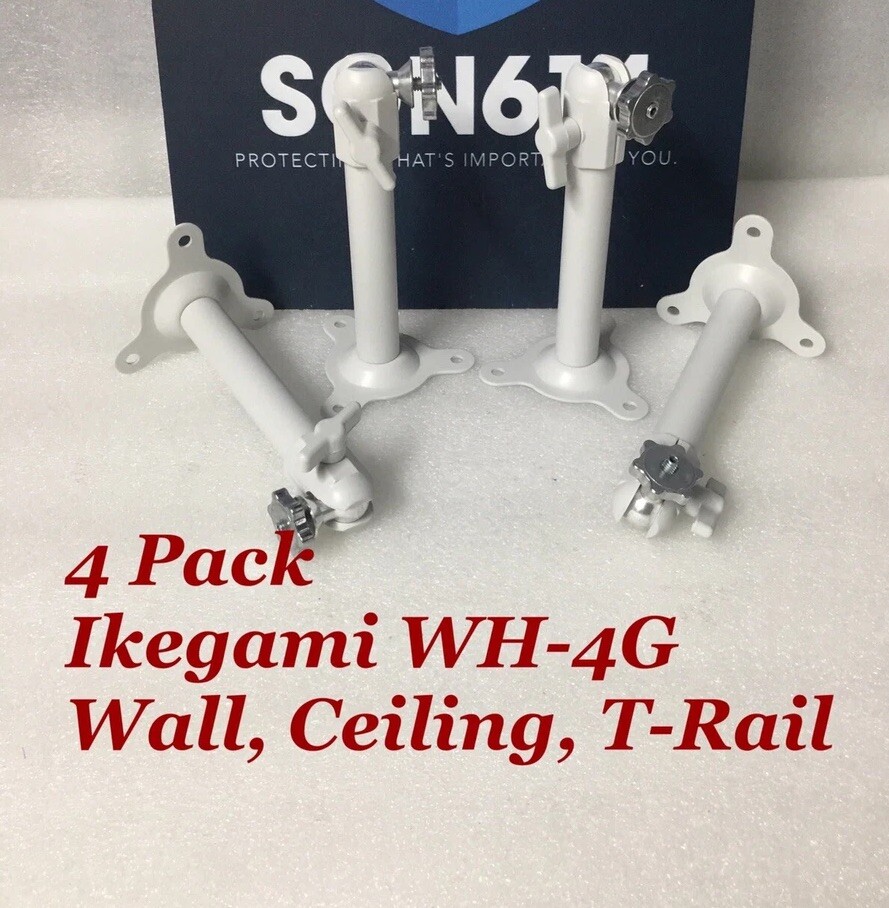 Lot 4 Ikegami WH-4G Wall / Ceiling / T-Rail Mount 6" Heavy Duty Brackets NEW!