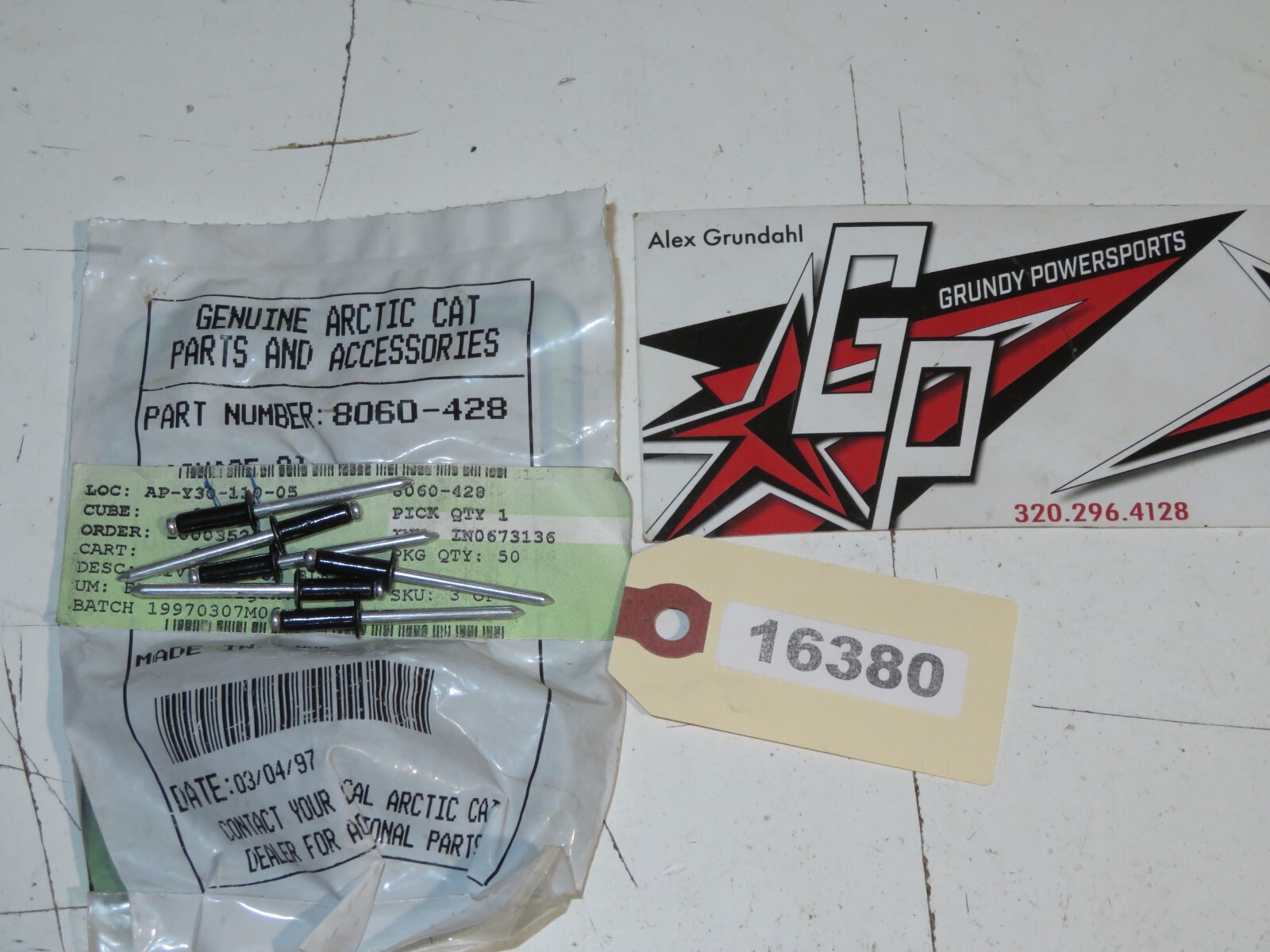 Arctic Cat - New OEM Black Rivets AA56D Qty 6	8060-428