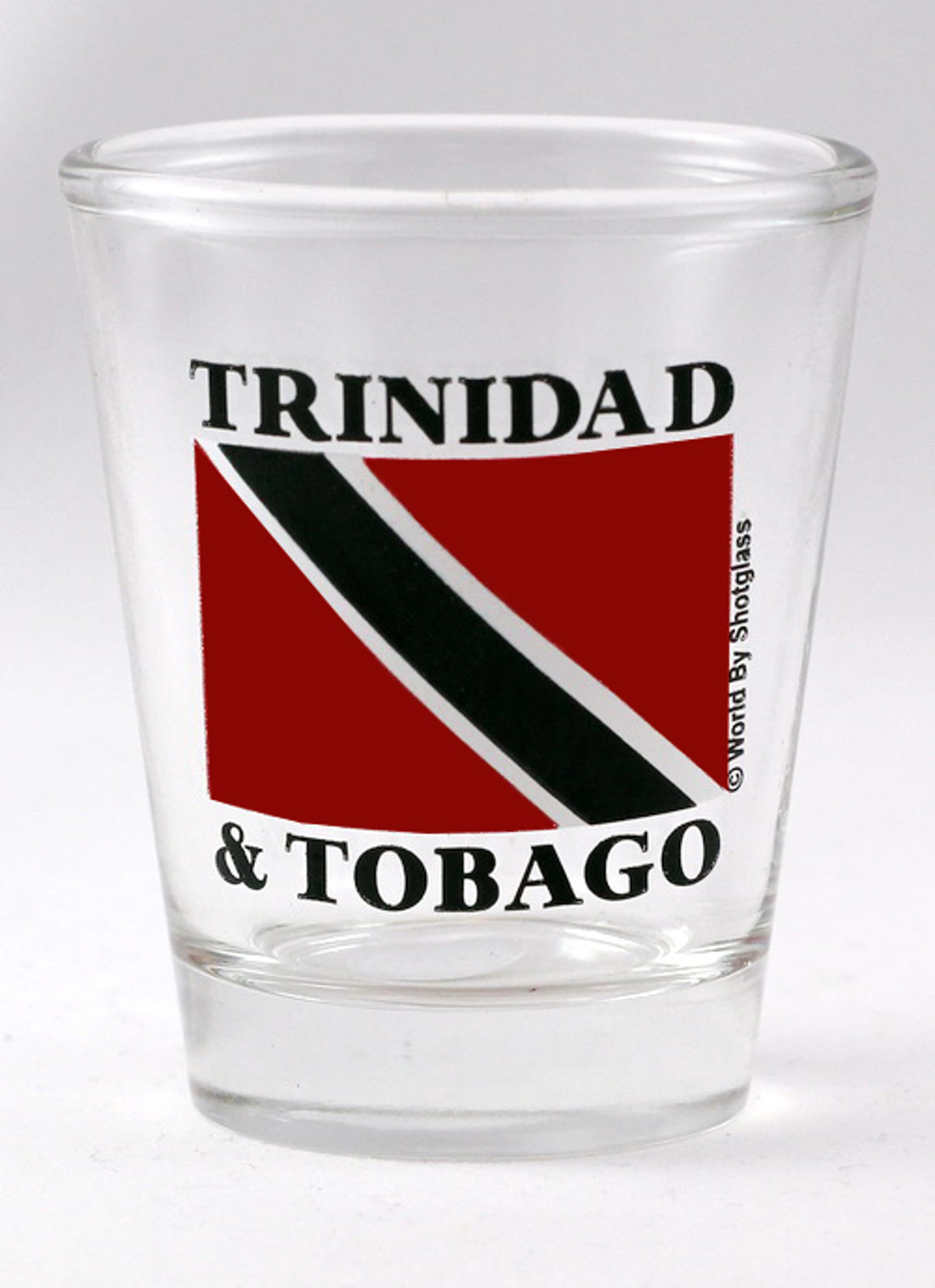 TRINIDAD & TOBAGO FLAG SHOT GLASS SHOTGLASS