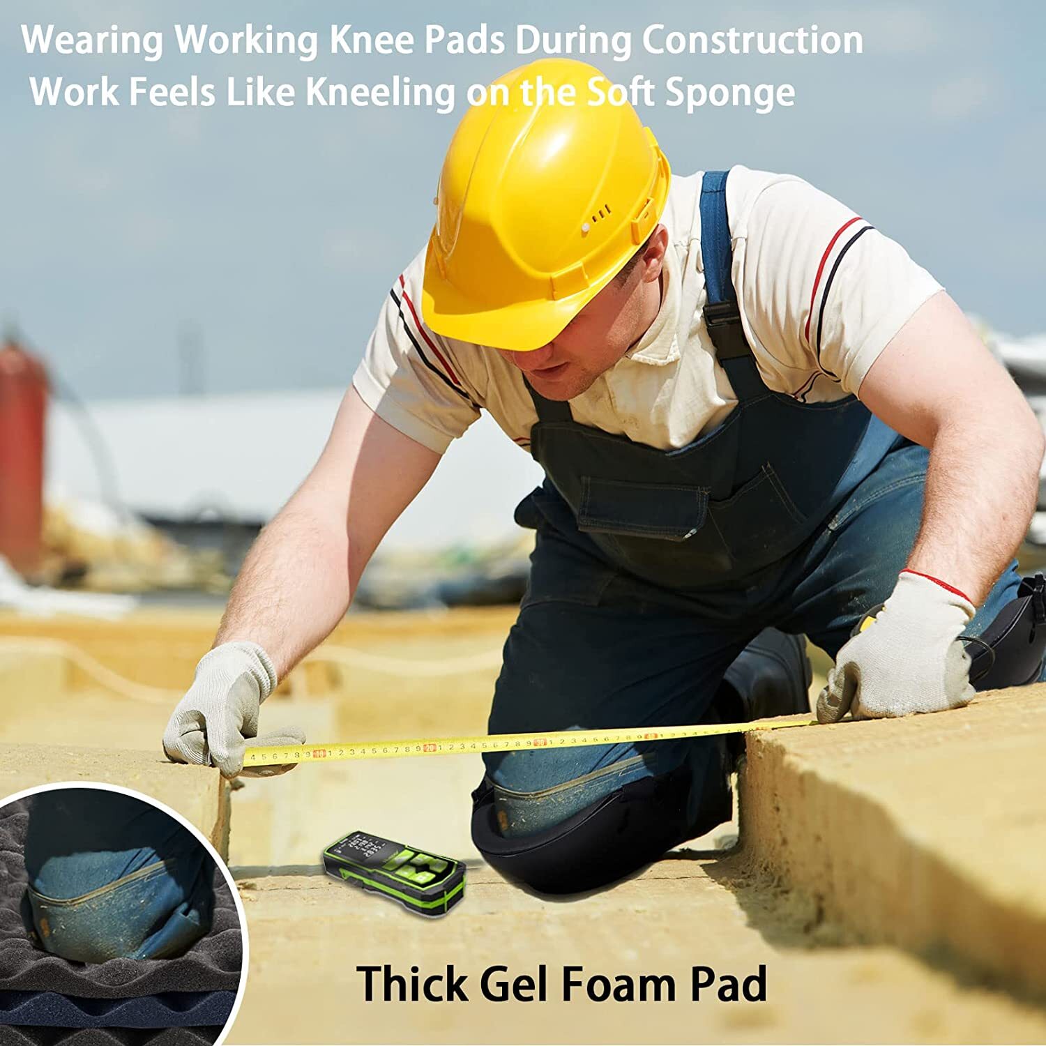 WORKDUDE Professional Knee Pads for Work Construction Sport Anti Slip Heavy Duty