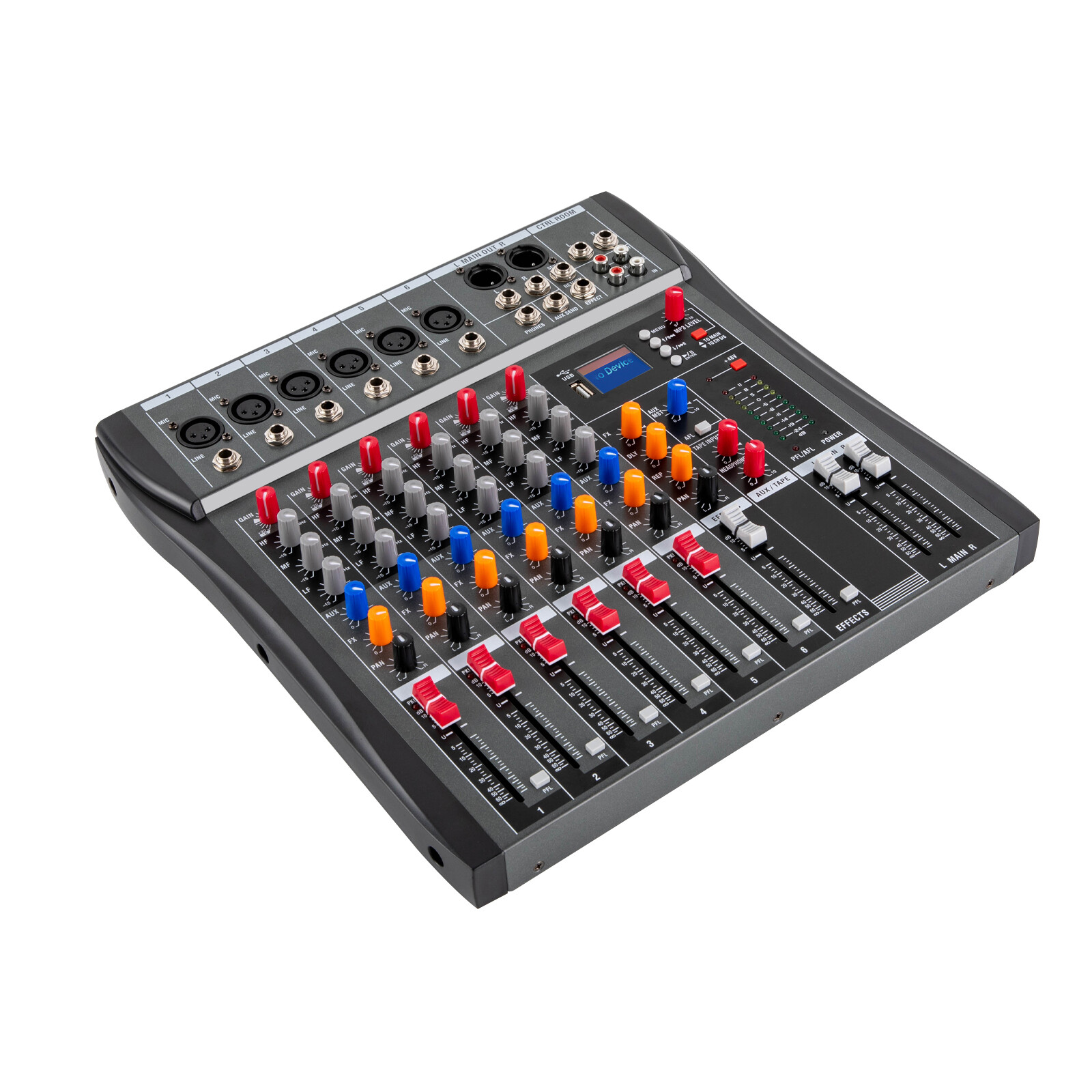 Professional Digital 6Channel Bluetooth Live Studio Audio Mixer Power Mixing USB