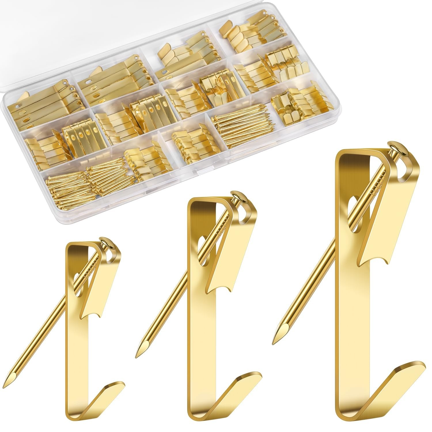Picture Hanging Kit, ARRITZ 210pcs Wall Hangers, 20lb, 30lb and 50lb Heavy Du...