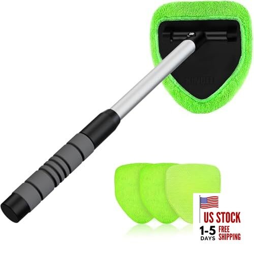 XINDELL Windshield Cleaner Tool – Car Interior Window Cleaning Kit with 19in