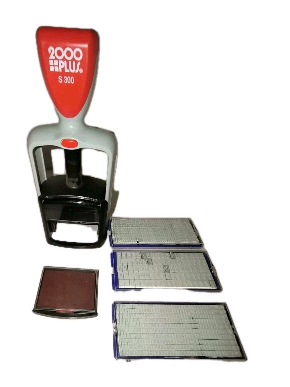Costco 2000 Plus S 300 Self-Inking Stamp Kit Make Your Own Custom Black Red Ink