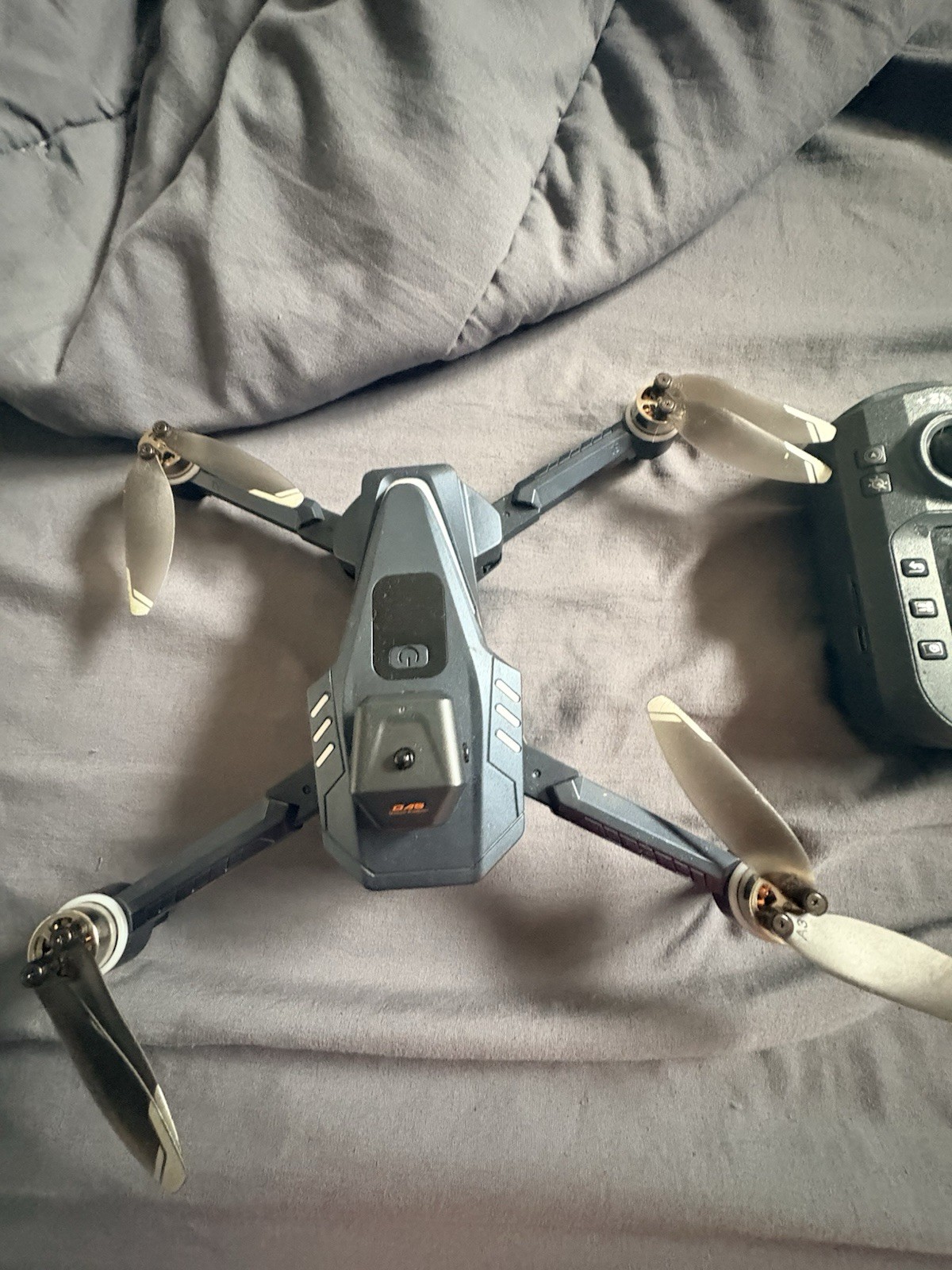 Gray Quadcopter Drone w/ Camera & Screen Remote Controller, Toy Grade RTR