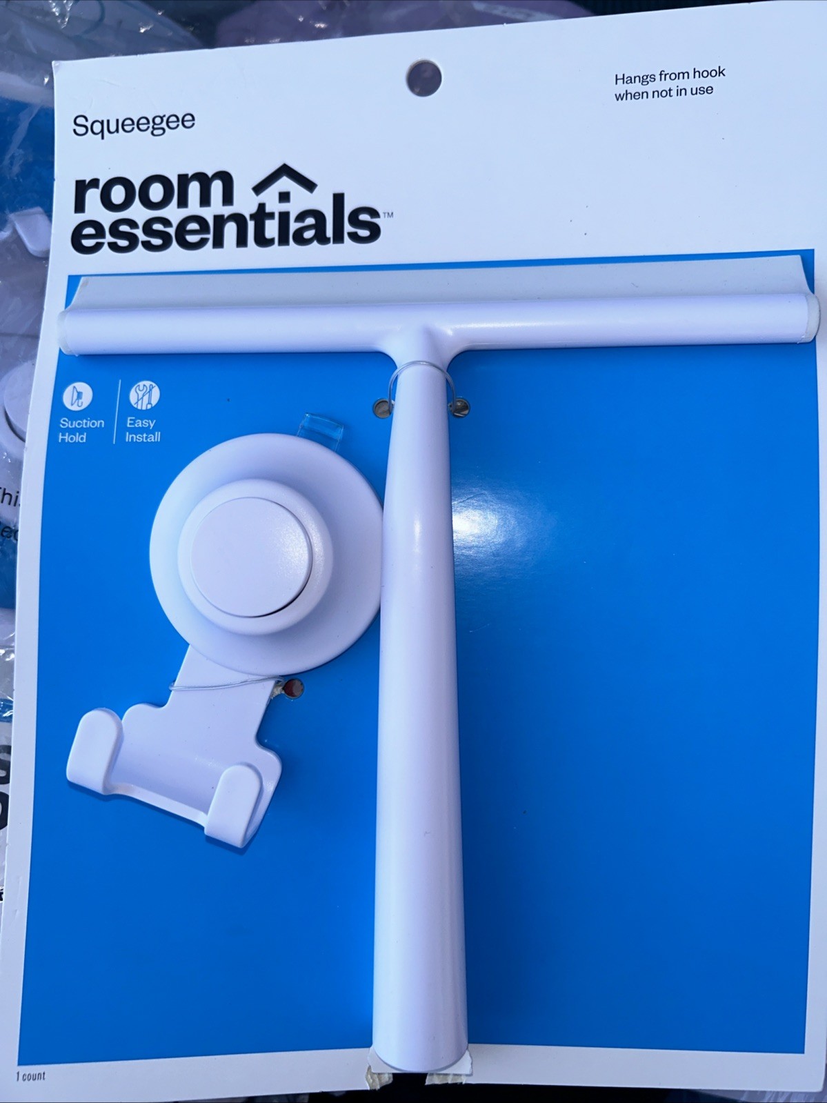 Room Essentials Squeegee with Suction Hold - White G