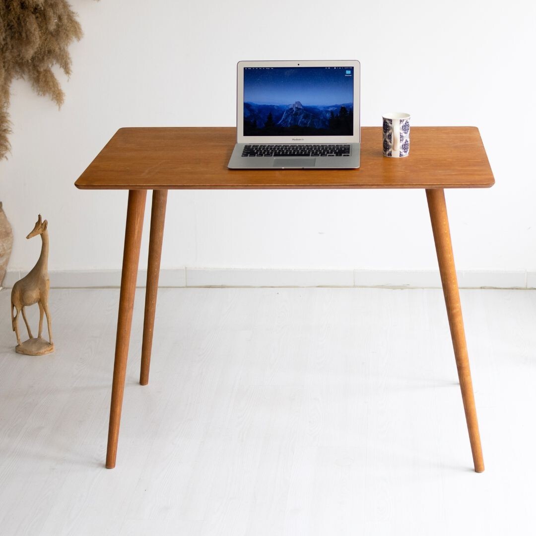 Mid-Century Modern Rectangular Computer Desk