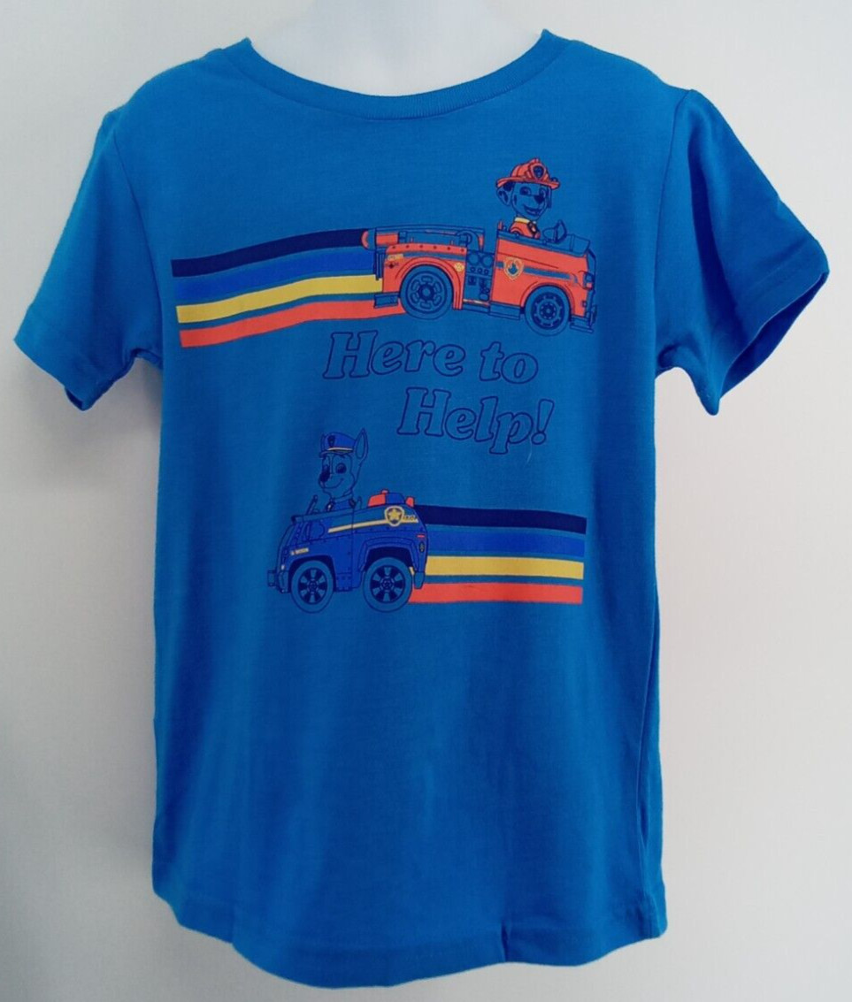 Paw Patrol Toddler Boys T-Shirt 5T  Blue Officially Licensed Here to Help!