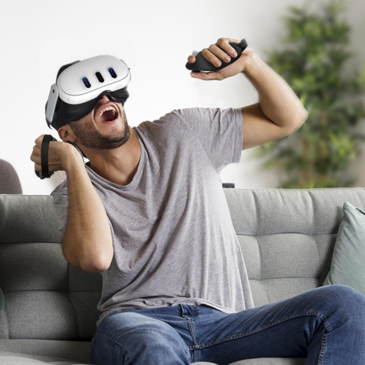 Controller Grips Compatible with Meta Quest 3S Oculus Quest 3 Controllers Straps