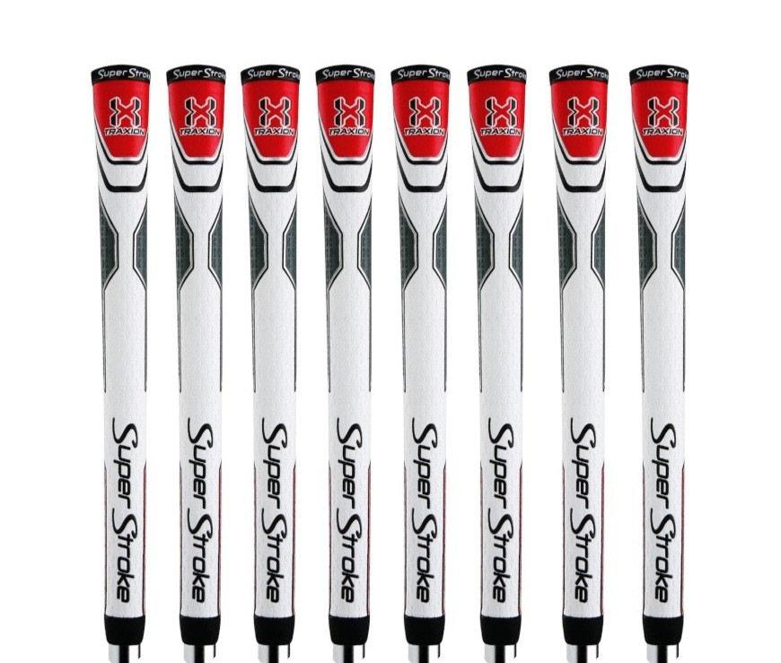 Super Stroke Traxion Tour Golf Grips White Red Gray Standard Choose Quantity NEW
