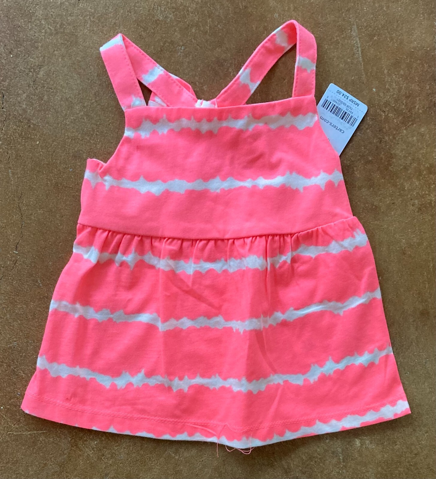 New Carter's Baby Girls Tie-Dye Tank Top, Pink, 12 Months