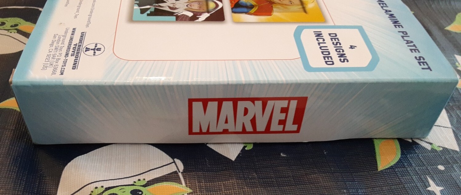 Marvel Melamine 3 Pack Set 2016 SDCC Convention Captain Marvel Spider Gwen Silk