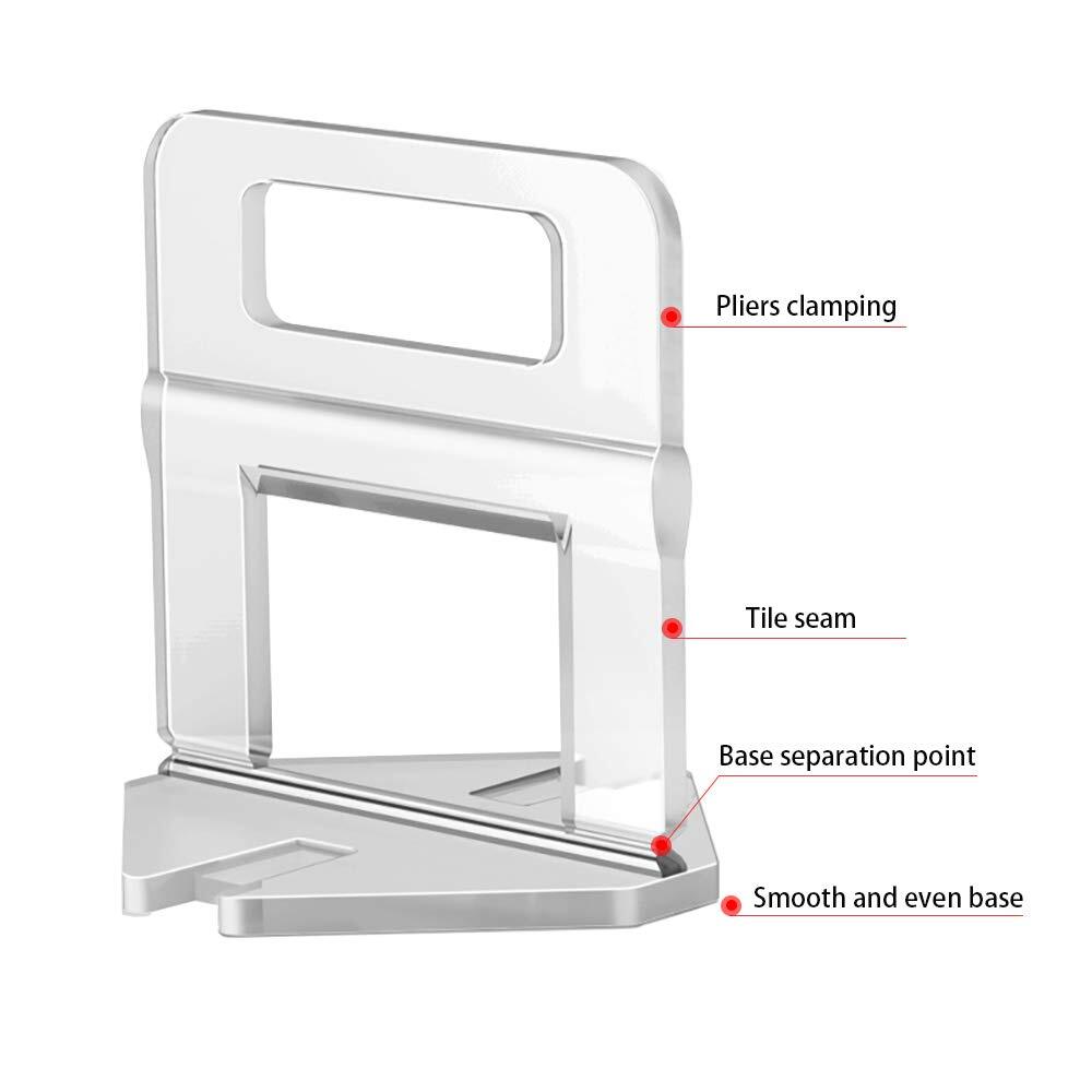 400 Pcs 1/16Inch Tile Leveling System Tile Leveler Spacer Clips for Installation