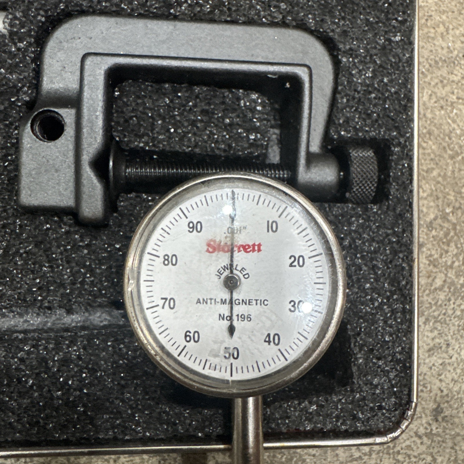 Starrett No. 196 Universal Dial Test Indicator With Case Machinist Tool