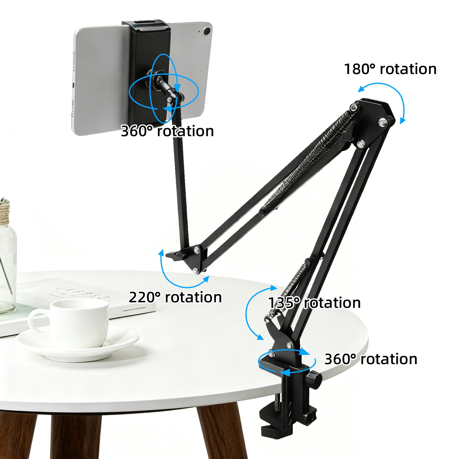 Adjustable Cantilever Stand, Foldable Extension Support for Phone & Tablet, Bed