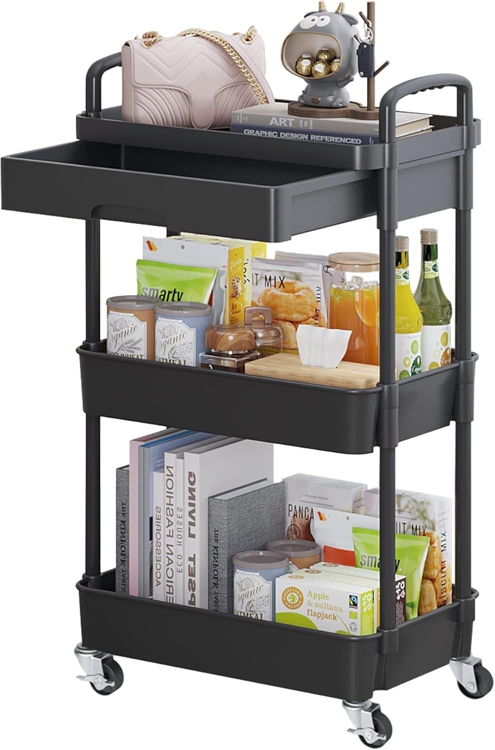 Carro Carrito De Cocina Para Frutas Frutero Con Ruedas 4 Estantes Calidad Super
