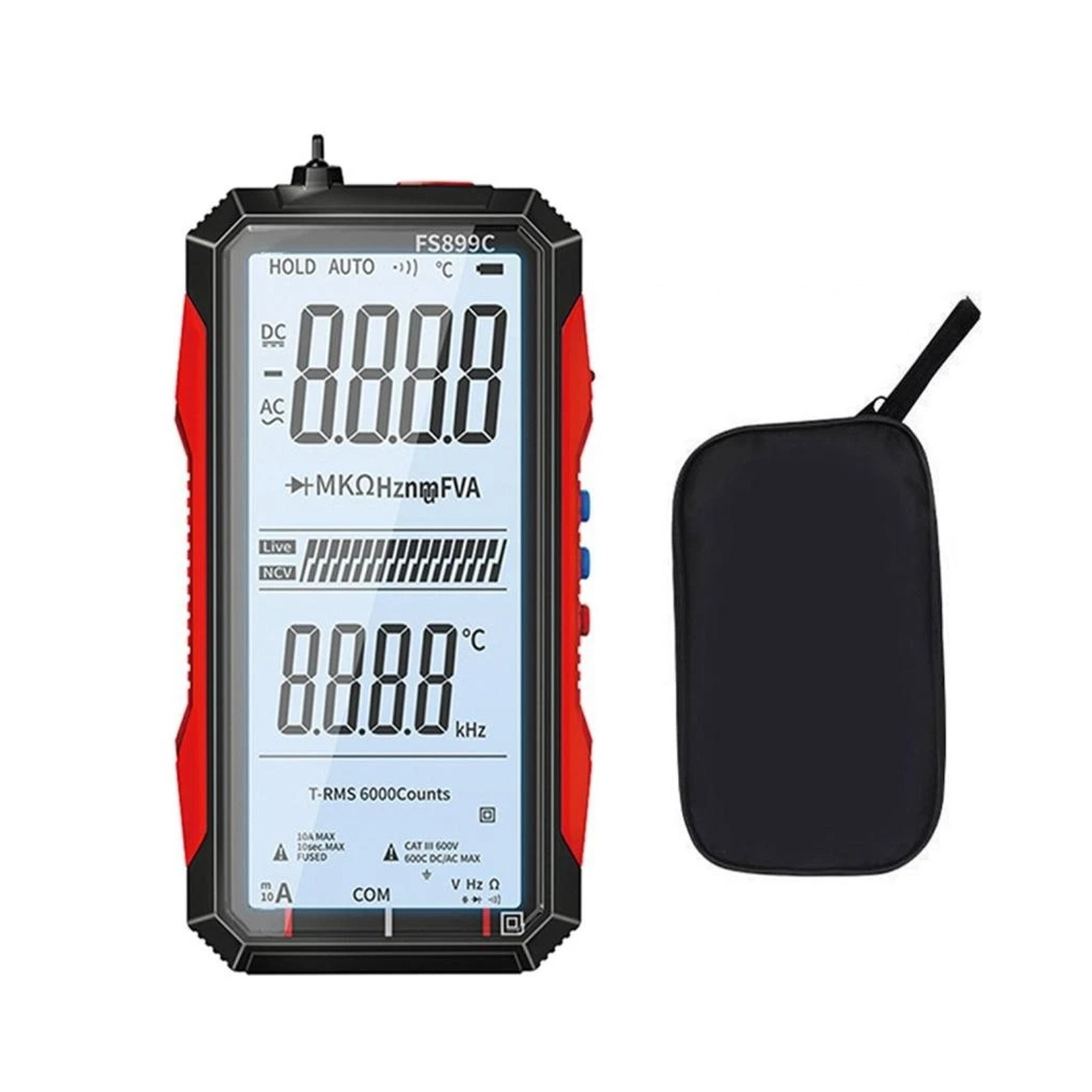 USB C Rechargeable Digital Multimeter with Large Display for Electrical Testing