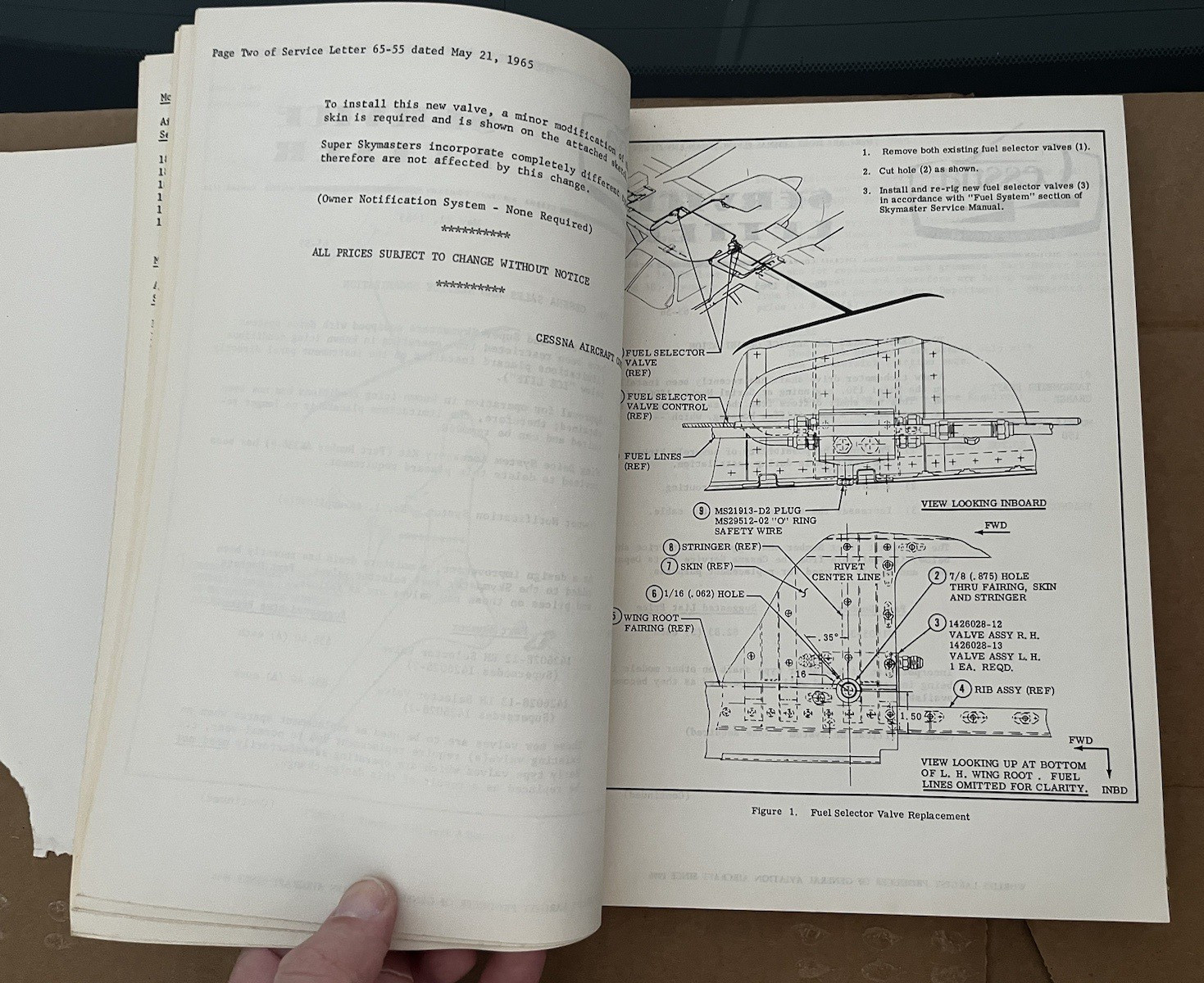 1965 Cessna Service Information Summary Manual All Models, Original Read