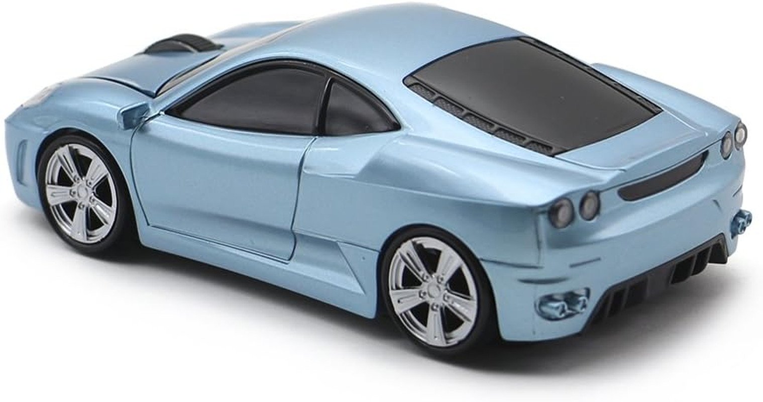 Wireless Mouse Sports Car Mouse Computer Optical Mice for PC Laptop MAC (Light B