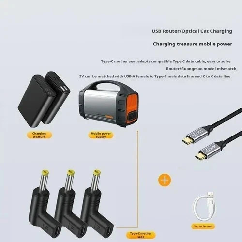 USB-C Charging Adapter for 1000 2000 3000 E1000 Type-C Charge Converter