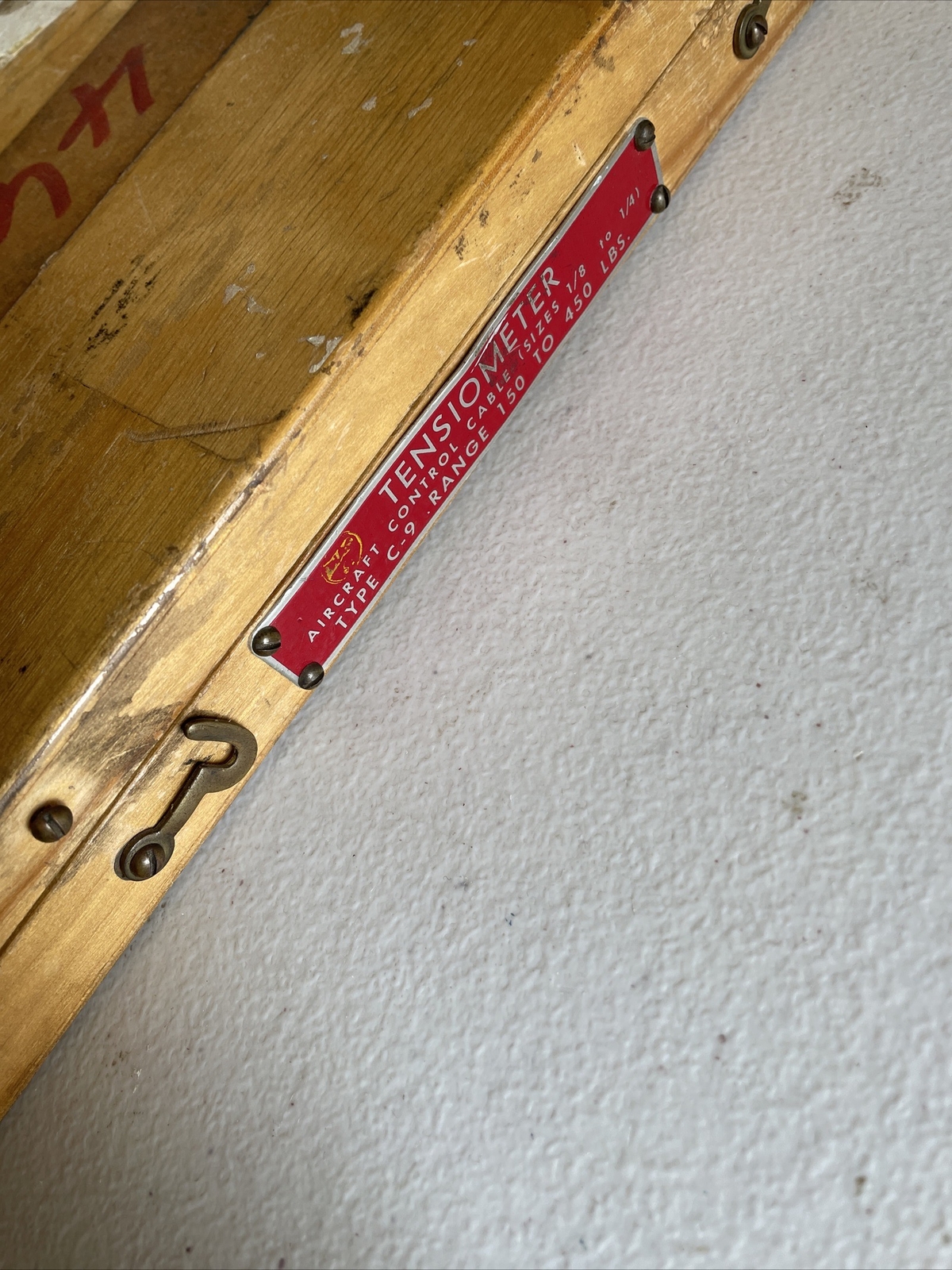 1950's U.S. AIRCRAFT CONTROL CABLE TENSIOMETER TYPE C-9 Tension