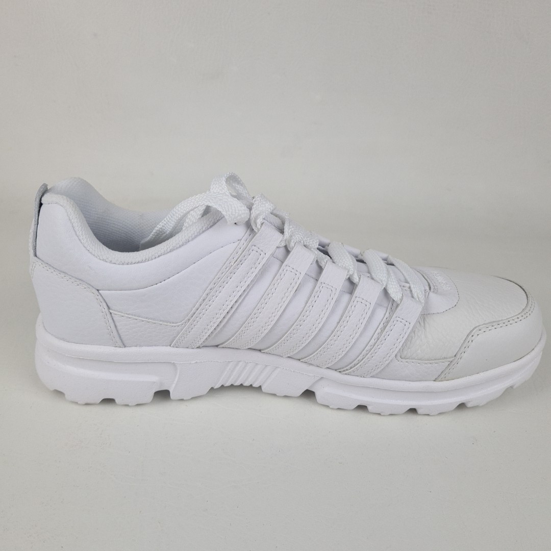 K-Swiss Cracen Low 02029101 Men's Leather Running Sneakers White Size 9