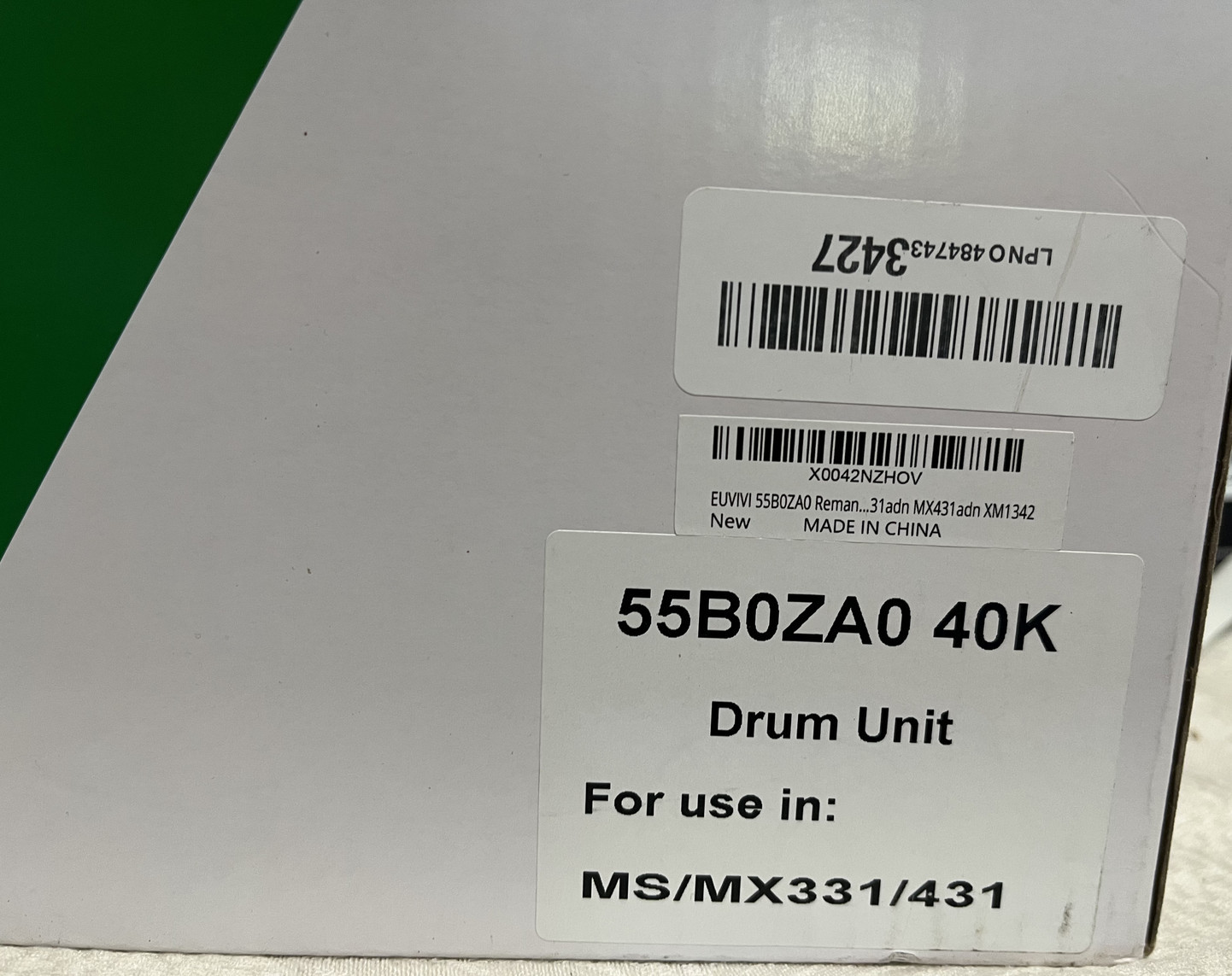 Genuine Lexmark 55B0ZA0 Return Program Imaging Unit MS331 MS431 MX431 – Open Box