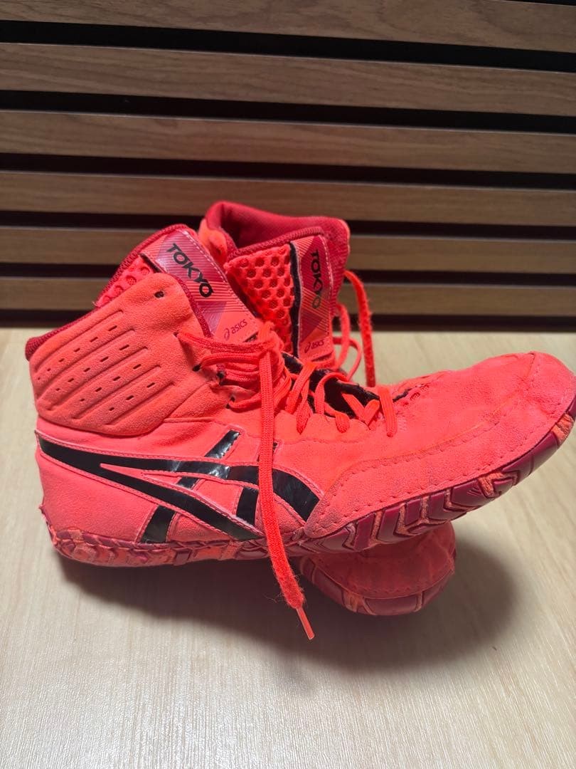 Asics Wrestling Shoes Tokyo Olympic Limited Orange US 9 Damaged Japan