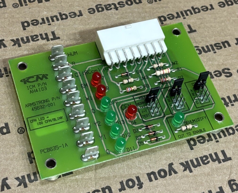 Armstrong 45632-001 ECM Blower Control Board ICM AH4103 PCB635-1 🔥Checked
