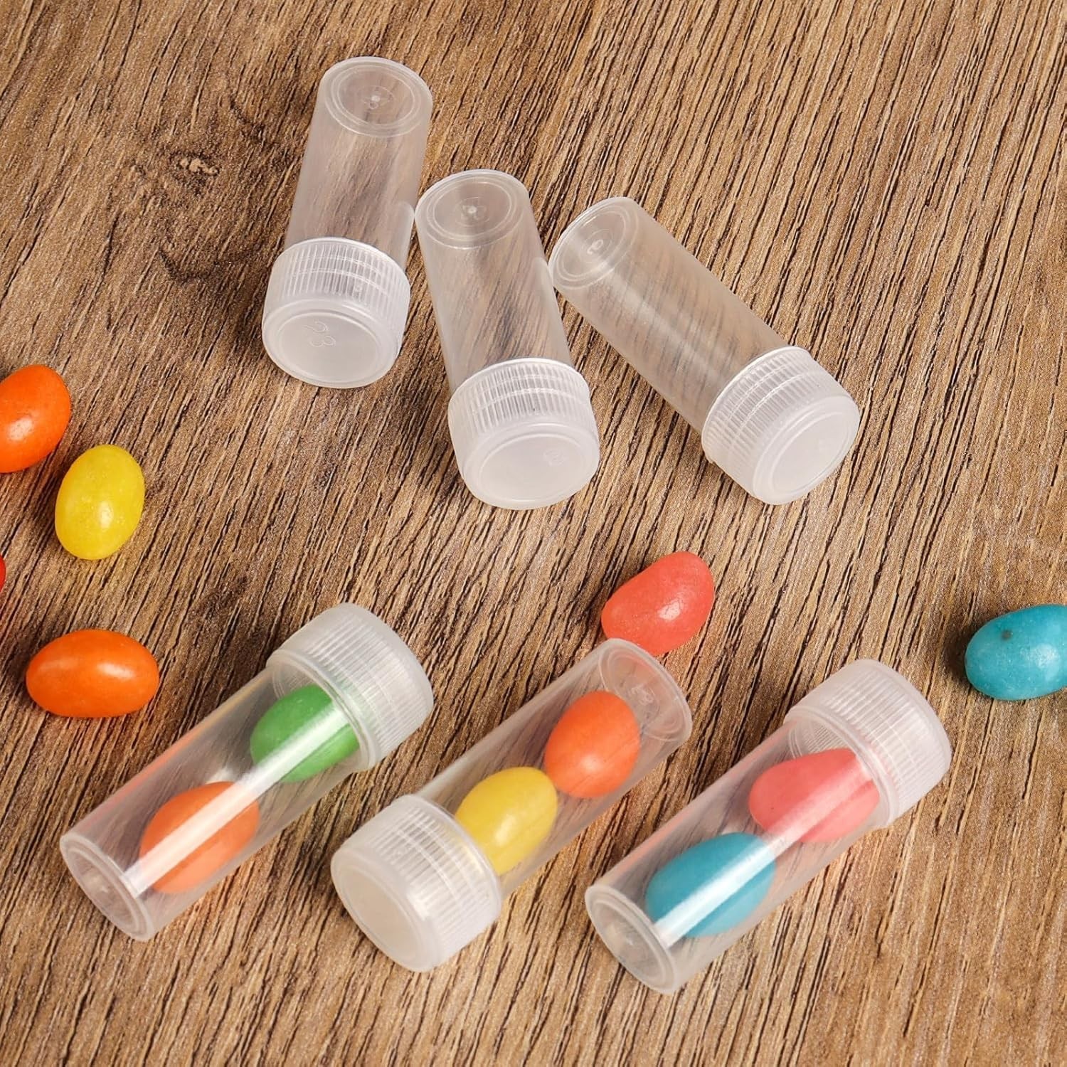 Durable 5ml Plastic Sample Bottles - 120 Count Mini Vials for Organized Storage