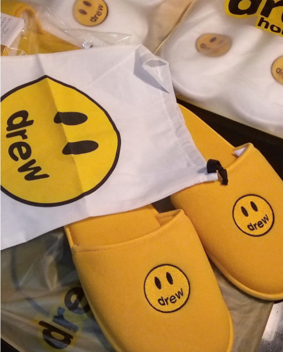 drew Yellow Slip-On Men's Slippers Comfort Fleece Fabric Casual Winter